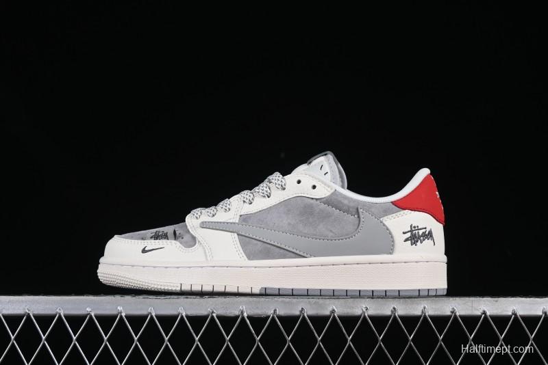 Nike Travis Scott x Fragment Design x Air Jordan 1 Low OG SP AJ1 Low Top Casual Sneakers - SJ2068-130
