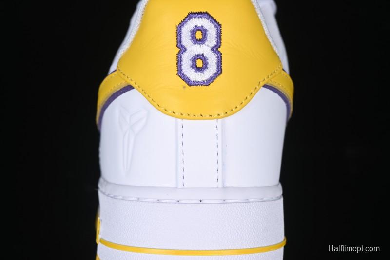 Nike Air Force 1 '07 Low Kobe Casual Sneakers with Full-Layer Leather and Full-Length Air Cushion - FZ1151-100