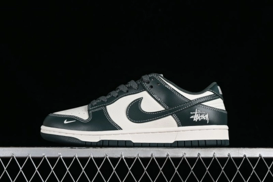 Nike SB Dunk Low Stussy Collaboration - Navy Starry Sky Anniversary Custom Low-Top Casual Skate Shoes - BB9898-003