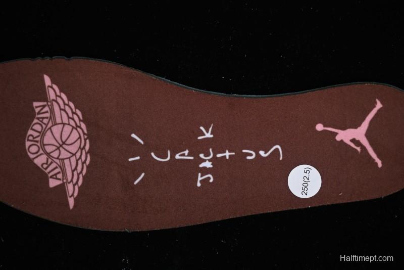 Nike Travis Scott x Air Jordan 1 Low OG AJ1 Reverse Swoosh Sneakers - DZ4137-206