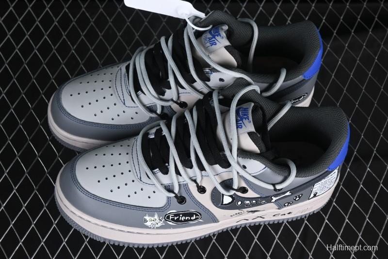 Nike Air Force 1 '07 Low British Blue Cat Casual Lace-Up Sneakers - KS6896-333