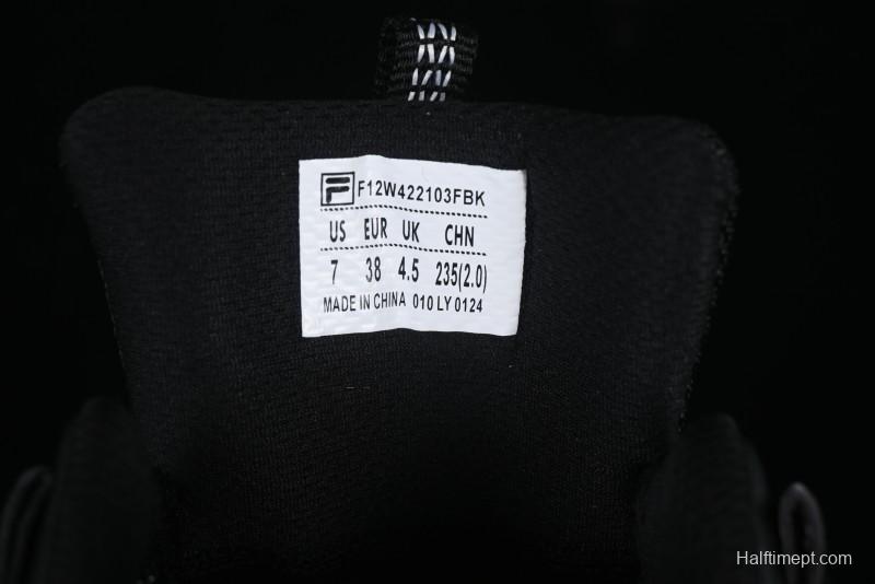 Fila Fusion Retro Mars Running Shoes with Lace-Up Design and Cushioned Sole - F12W422103FBK