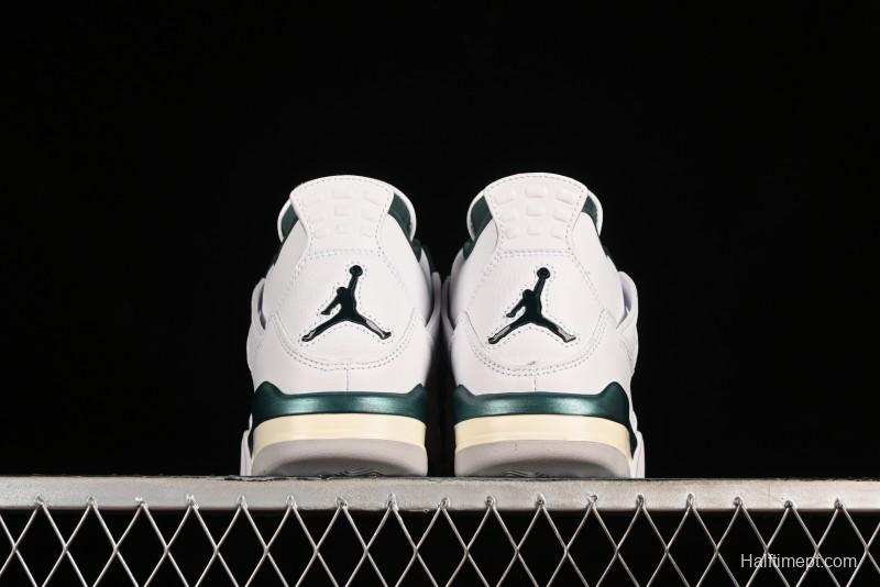 Nike Air Jordan 4 Retro Sneakers with Oxidized Green Accents and Visible Air Cushion - AQ8138-103