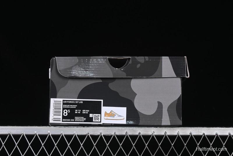 Nike Air Force 1 '07 Low Bape Collaboration Khaki Beige Grey Low-Top Casual Sneakers - BB6566-208