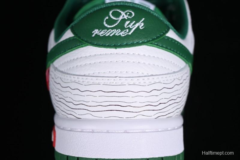 Supreme x Nike Dunk Low SB Skate Shoes with Zoom Air Cushion - XD6188-033