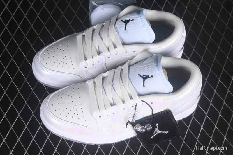 Nike Air Jordan 1 Low "Year of the Snake 2025" Retro Basketball Shoes with Pearl Iridescent Finish - HF4080-001