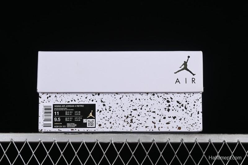 Nike Air Jordan 4 Retro Vivid Sulfur Basketball Shoes - AQ9129-101