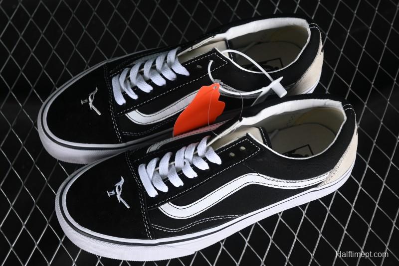 Vans Buzz Old Skool Peace Dove Classic Canvas Patchwork Low-Top Skate Shoes - VN000CR5BPB