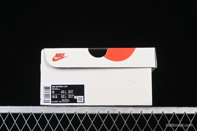 Nike Air Force 1'07 Low The North Face Collaboration - Steel Blue Low-Top Casual Sneakers - KK1988-032