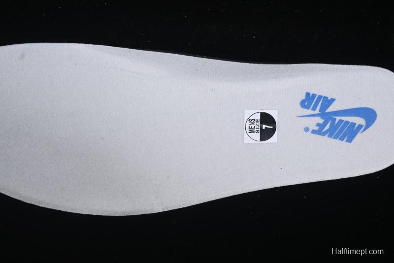 Nike Air Jordan 1 High OG "UNC Reimagined" Retro Basketball Shoes with Cracked Leather and Vintage Midsole - DZ5485-402