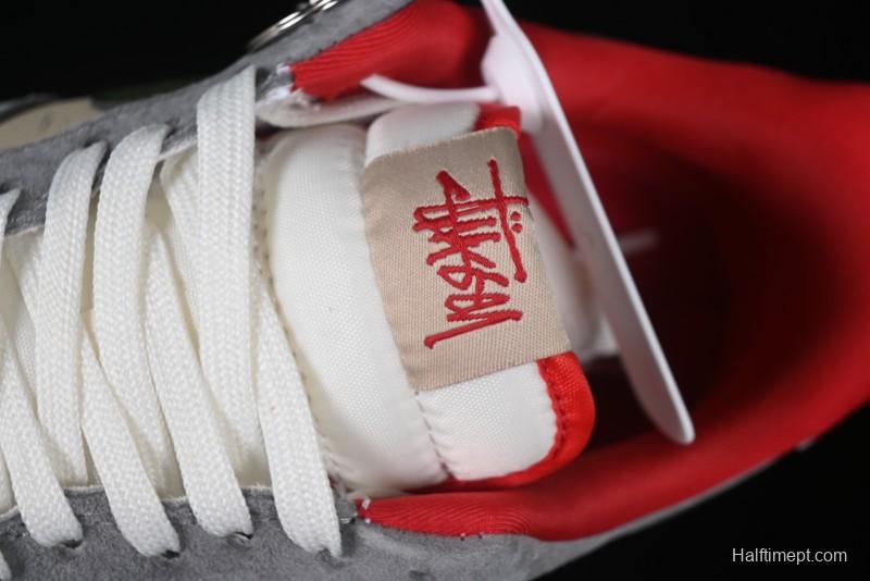 Nike Air Force 1 '07 Low Stussy Collaboration Olive Green Star Low-Top Casual Sneakers - KK1988-034