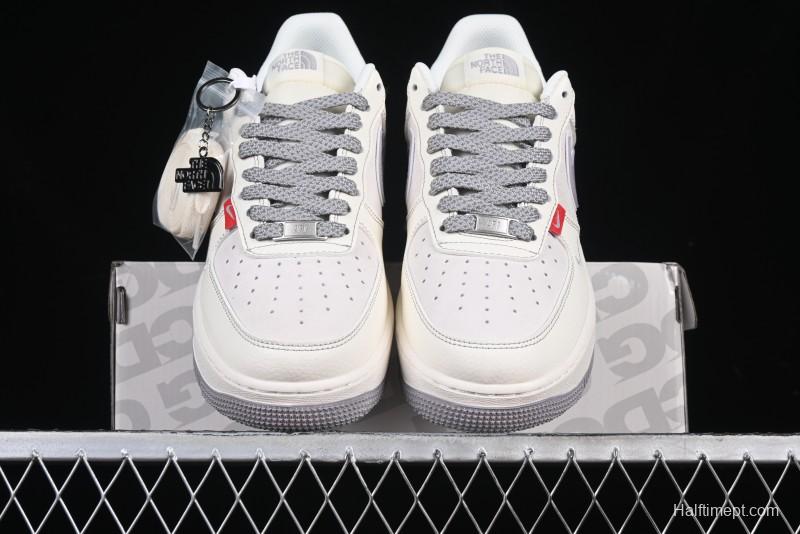 Nike Air Force 1 '07 Low The North Face Collaboration Beige Grey Red Label Casual Sneakers - BB7518-009