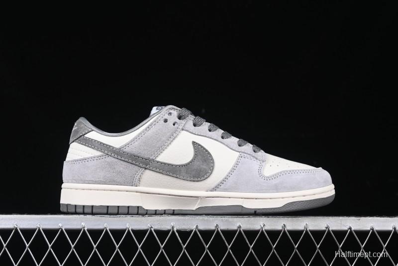 Nike SB Dunk Low The North Face Collaboration Double Swoosh Grey Pigskin Anniversary Edition Custom Low-Top Casual Skate Shoes - XX3168-009