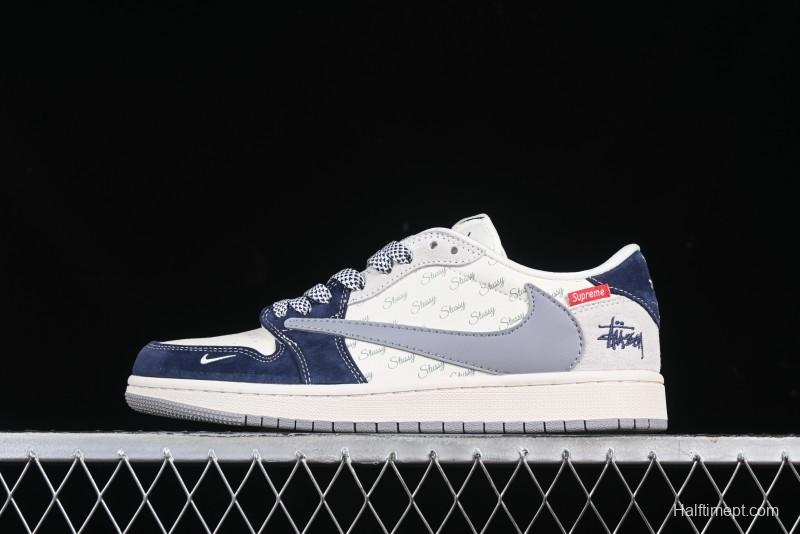 Nike Travis Scott x Fragment Design x Air Jordan 1 Low OG SP AJ1 Retro Sneakers - DM9288-009