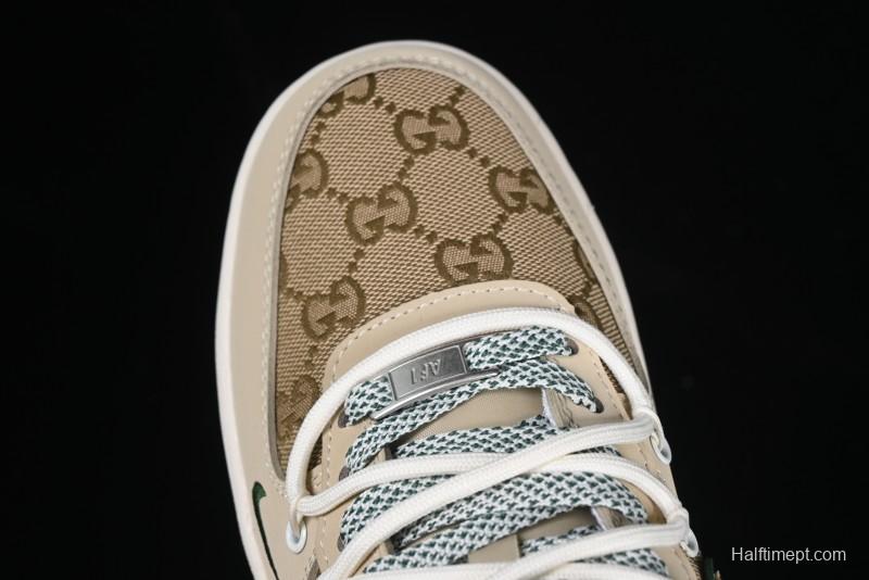 Nike Air Force 1 '07 Low Gucci Collaboration Lace-Up Low-Top Casual Sneakers - SJ1198-102