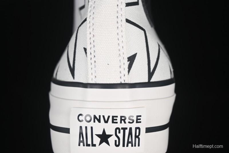 Converse Chuck 70 High Top Sneakers with Star Patch and Thick Sole - 581672C