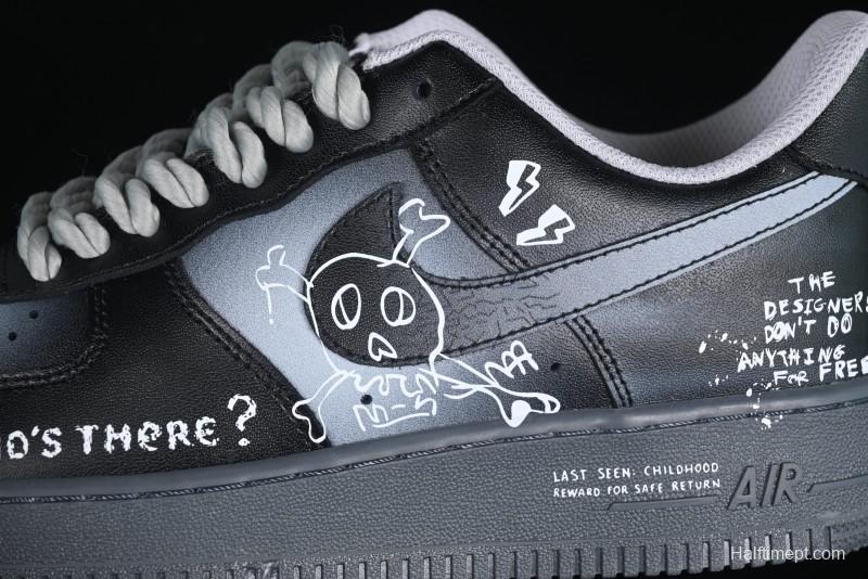Nike Air Force 1'07 Low Gradient Skeleton Casual Sneakers - YD2425-110
