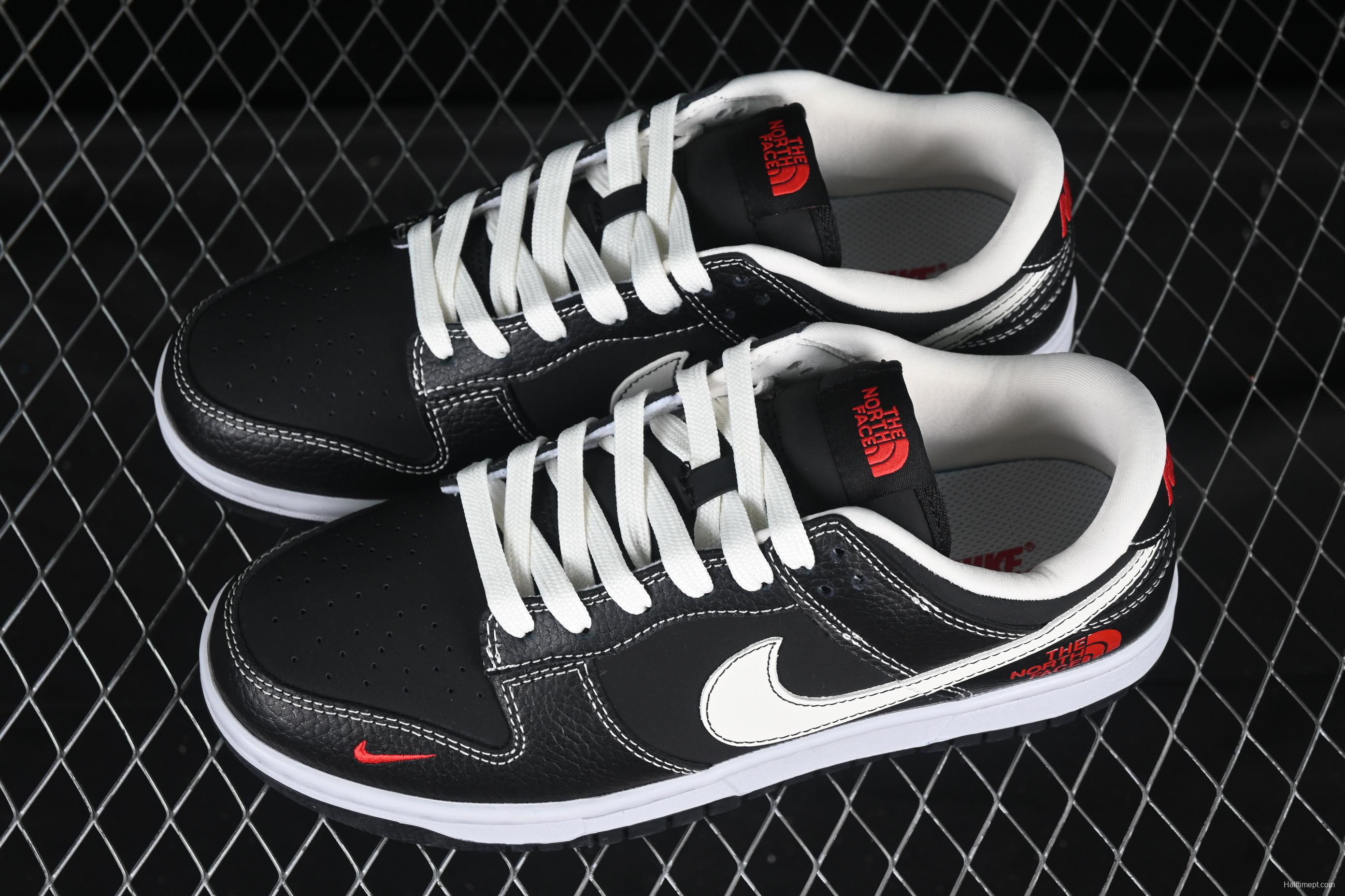 Nike SB Dunk Low The North Face Collaboration Black White Anniversary Custom Low-Top Casual Sneakers - SC9207-403