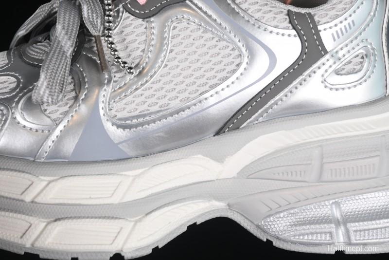 GG-CC Thick Sole Casual Running Shoes with Fashionable Design - G25S2507 Silver