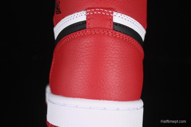 Nike Air Jordan 1 High Retro OG Basketball Shoes with Black Toe Design - 555088-125