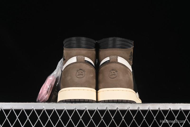 Nike Travis Scott x Air Jordan 1 High OG AJ1 Reverse Swoosh Limited Edition - CD4487-100