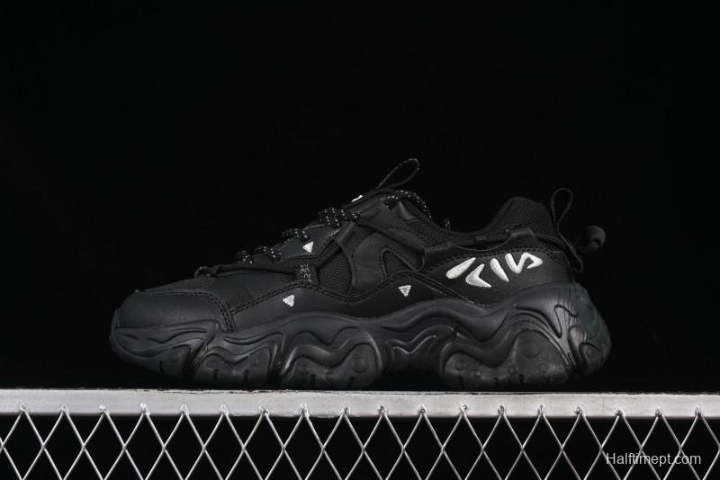 Fila Heritage Fluid Cat Paw 5.0 Retro Dad Shoes with Lace-Up Design - F12M412105FBK