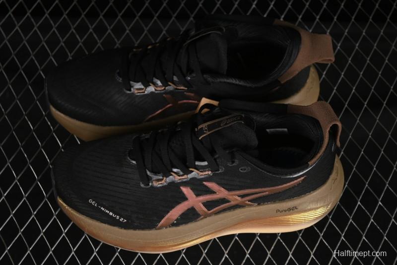 Asics Gel-Nimbus 27 Retro Breathable Casual Shoes Cushioned Durable Running Shoes for Men - 1011C095-001