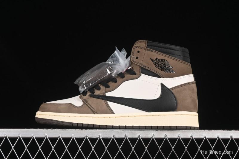 Nike Travis Scott x Air Jordan 1 High OG AJ1 Reverse Swoosh Limited Edition - CD4487-100