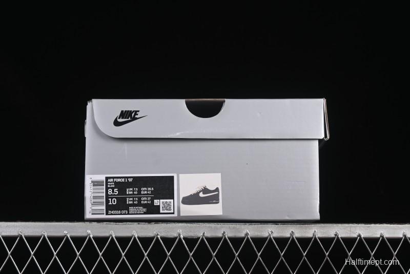 Nike Air Force 1 '07 Low Casual Sneakers in Black & White with Hemp Rope Detailing - ZH0316-073