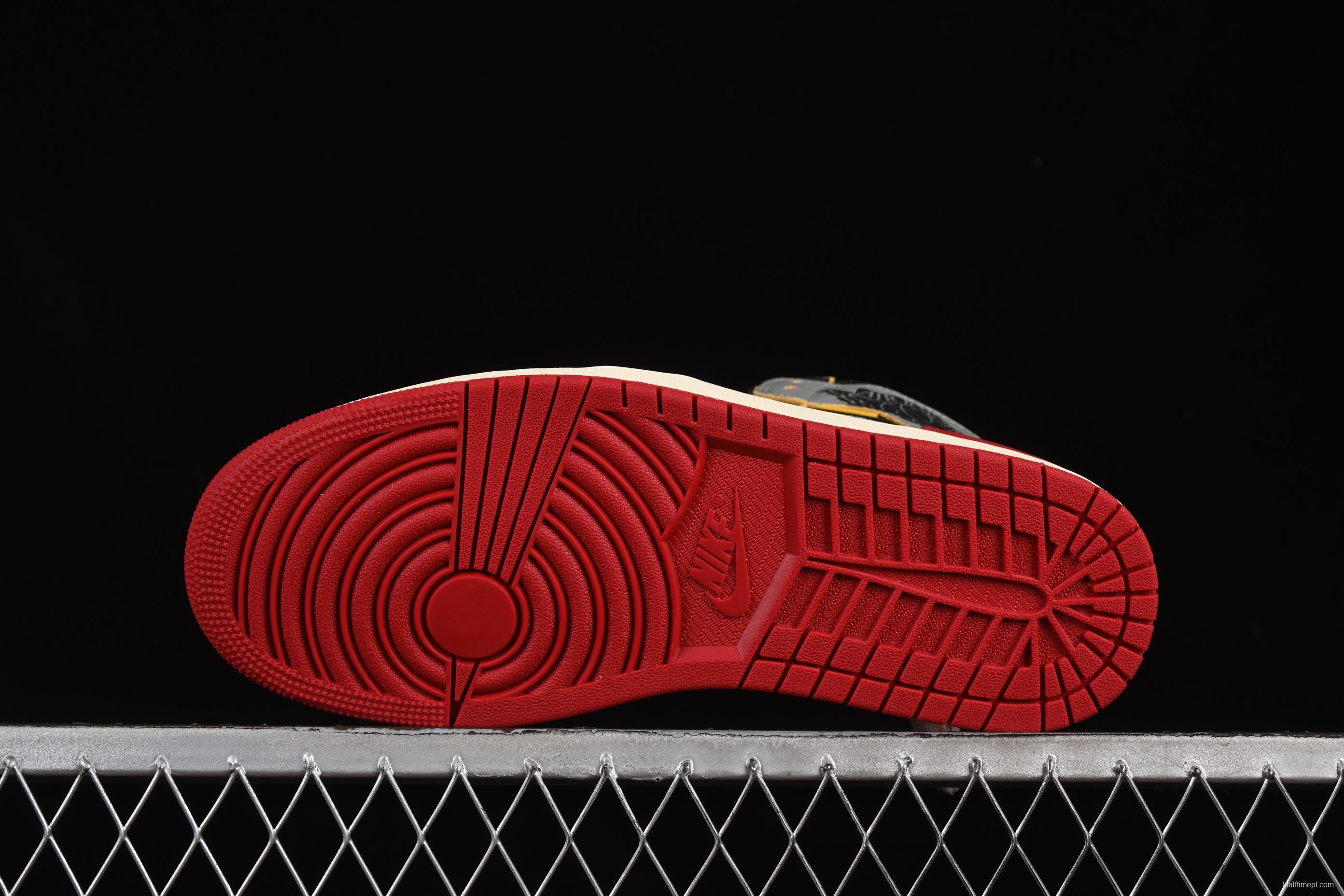 Nike Union x Air Jordan 1 Retro High Basketball Shoes with Chicago-Inspired Design - HV8563-600