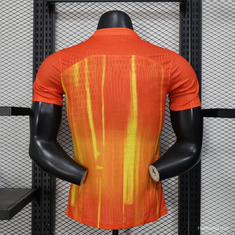 Player Version 25/26 FC Barcelona Orange with Flame Gradient Jersey