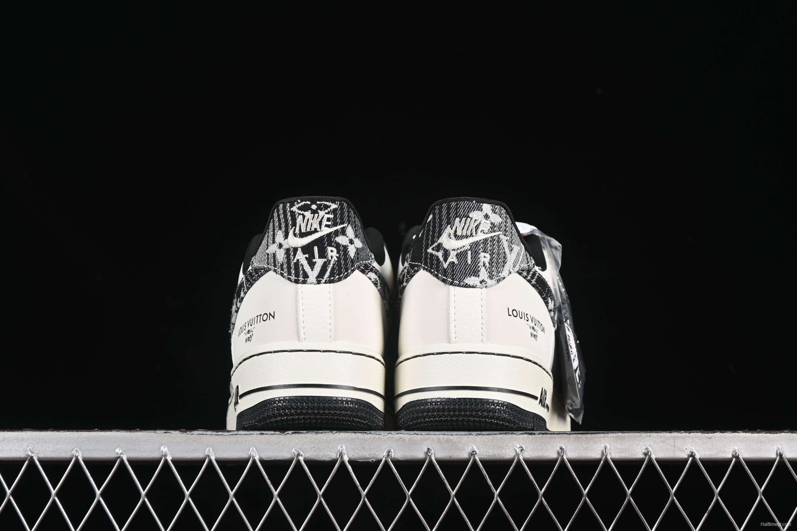 Nike Air Force 1 '07 Low LV Collaboration Grey Black Denim Casual Sneakers - SC9207-539