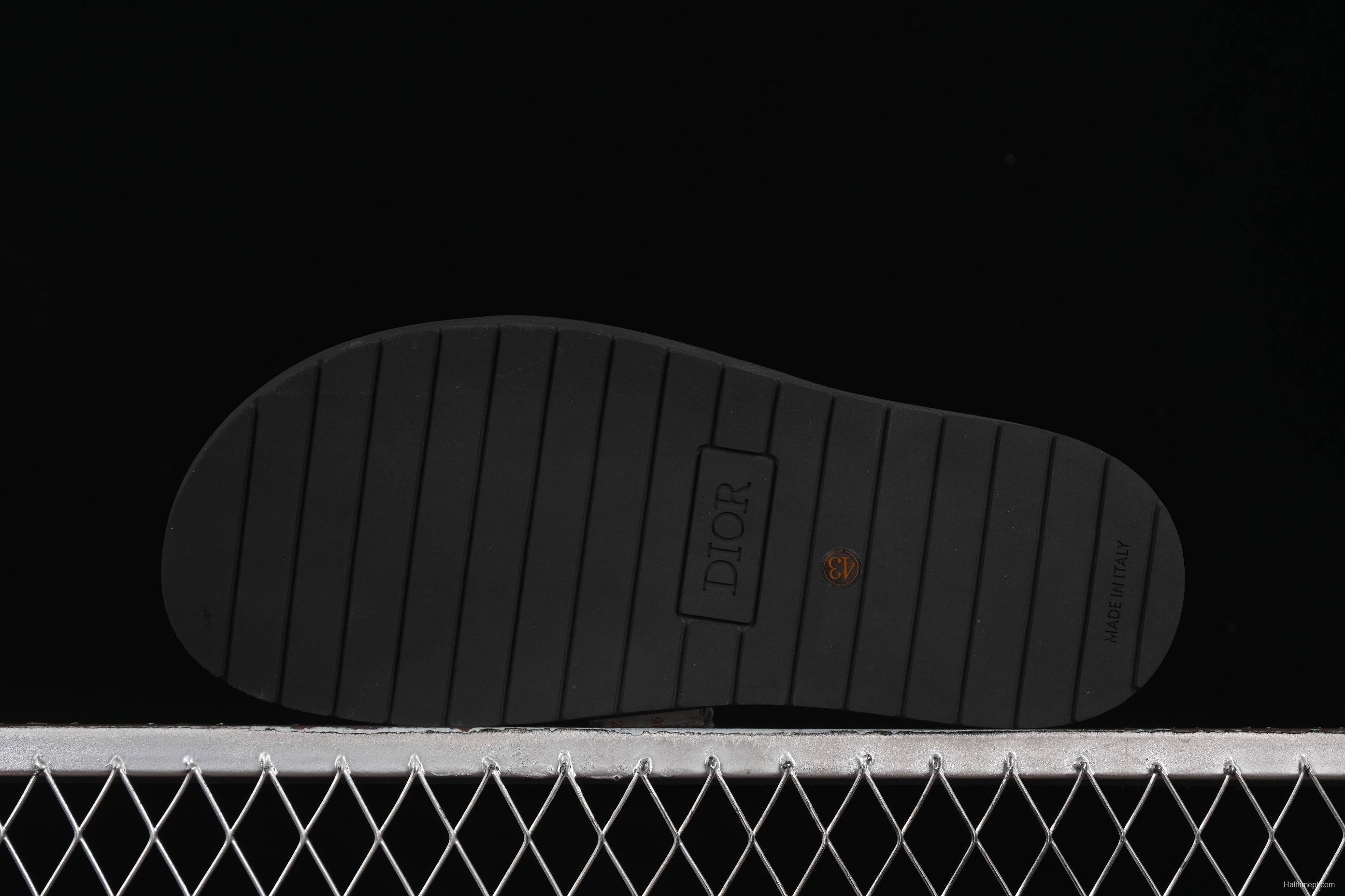 Dior Aqua Summer Men's Platform Casual Sandals with Oblique Print - 3SA126ZSA