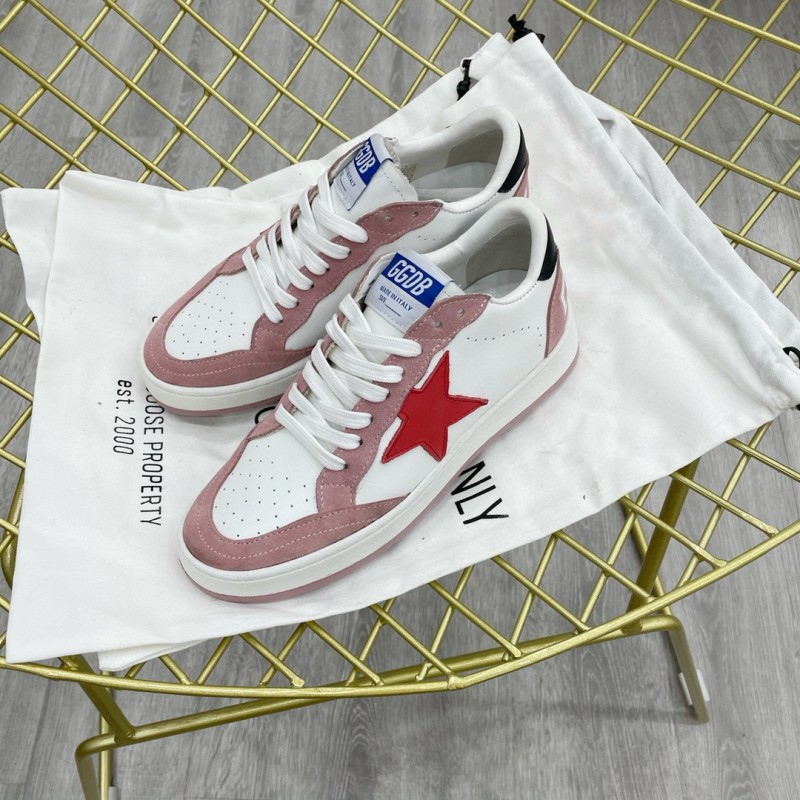 2024 Unisex GGDB White Pink Red Leather Suede Sneakers MJ00260