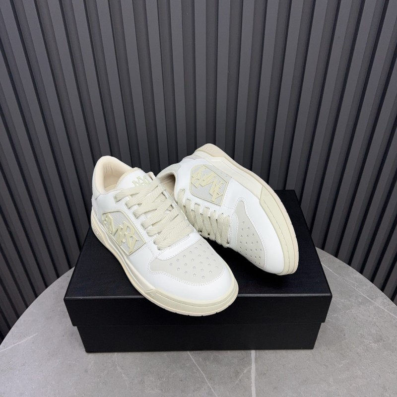 2025 Unisex Amiri White Leather Sneakers MJ00360