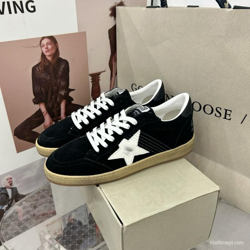 2024 Unisex GGDB Black White Suede Low Top Sneakers MJ00260