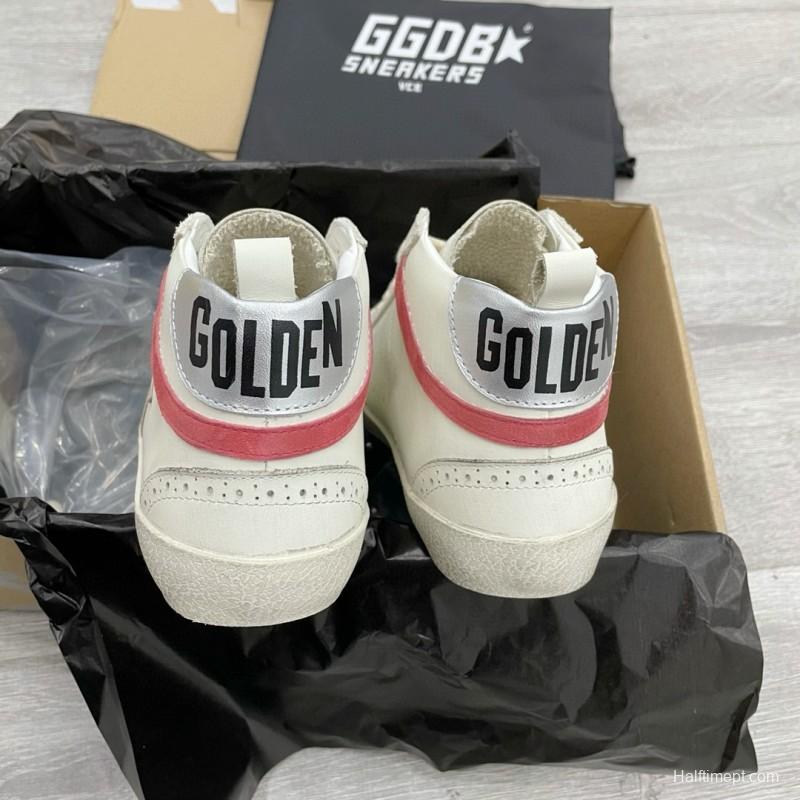 2024 Unisex GGDB White Pink Red Leather Suede High Top Sneakers MJ00300