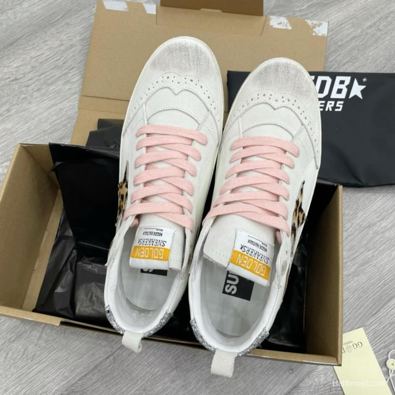 2024 Unisex GGDB White Pink Leather Suede High Top Sneakers MJ00300