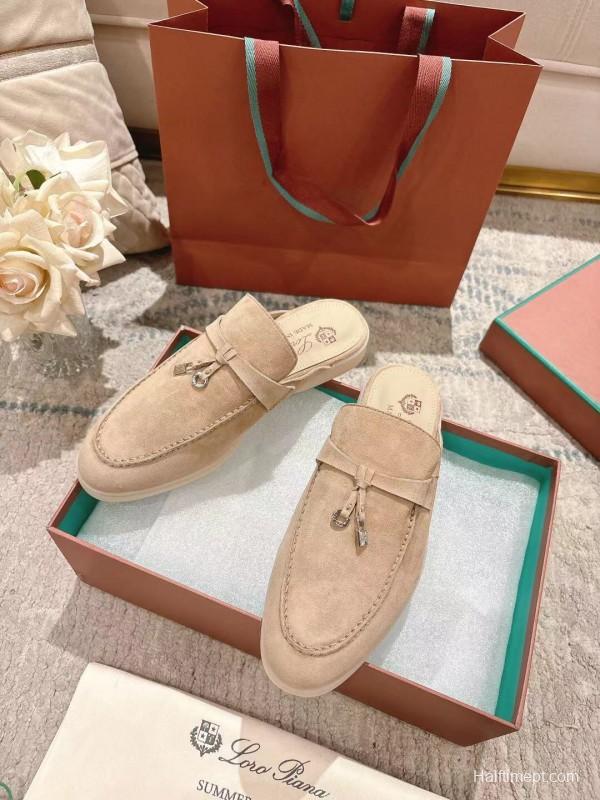 2025 Slippers LP Beige Suede Casual LY00360