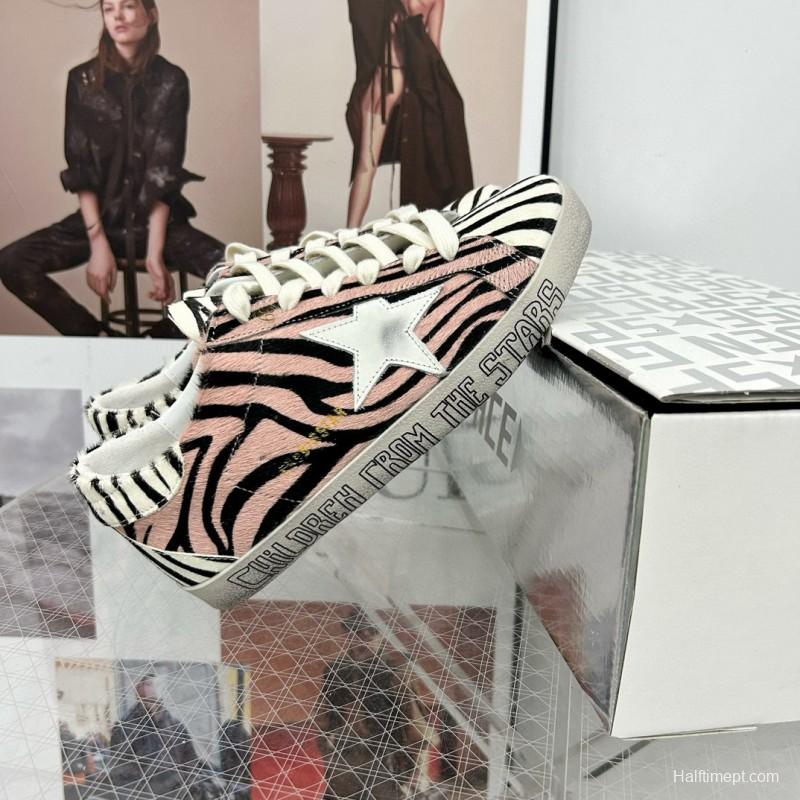 2025 Women GGDB Pink Black White Leather Suede Sneakers