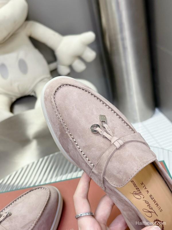 2024 Unisex Le Parmentier Beige Suede Loafers MJ00270