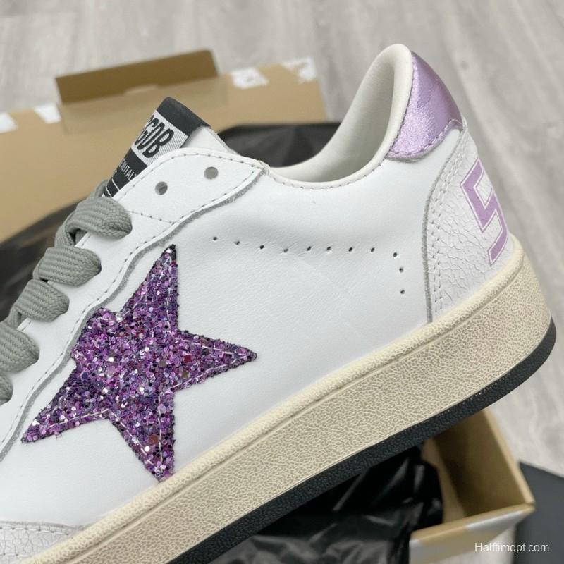 2024 Unisex GGDB White Purple Leather Sneakers MJ00260
