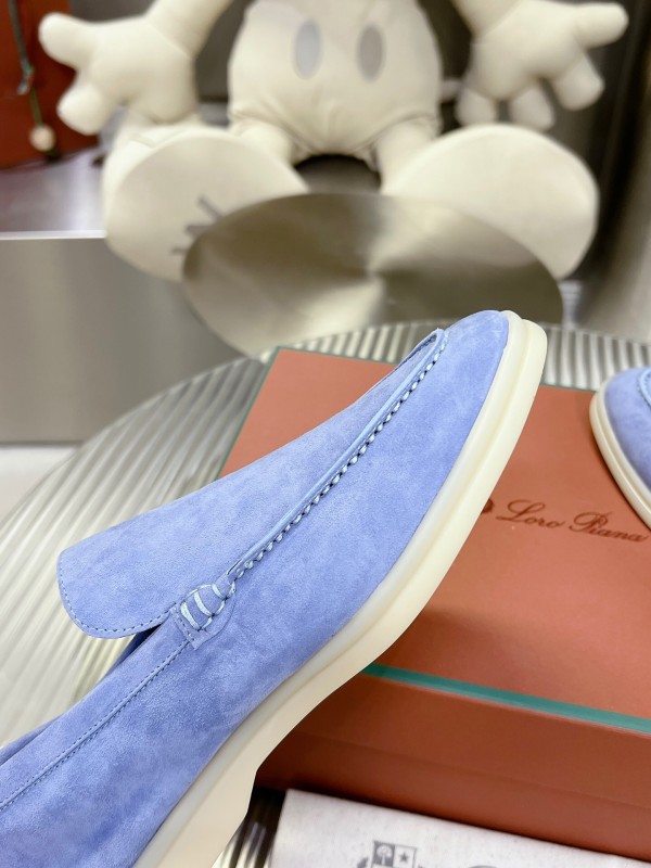 2025 Men LP Blue Suede Loafers LY00260