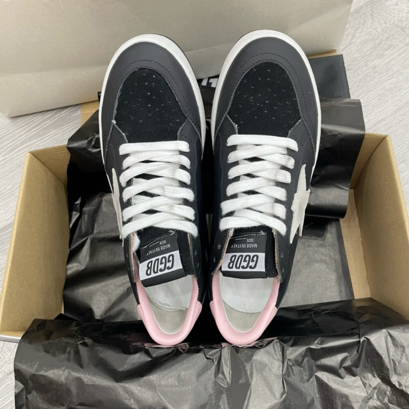 2024 Unisex GGDB Black Pink Leather Suede Sneakers MJ00260