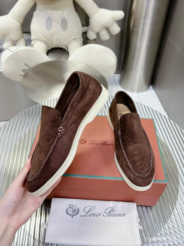 2024 Men LP Brown Suede Loafers MJ00270