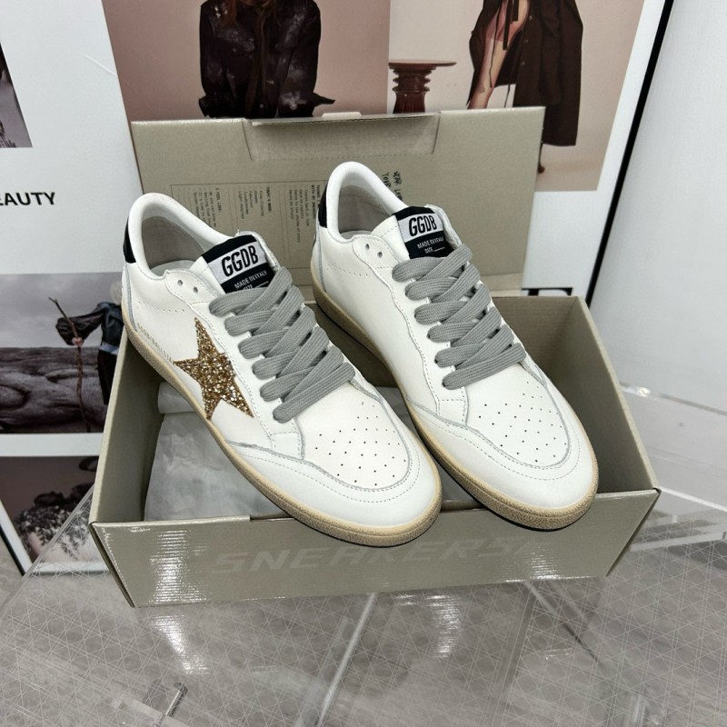 2024 Unisex GGDB White Gold Leather Sneakers MJ00260
