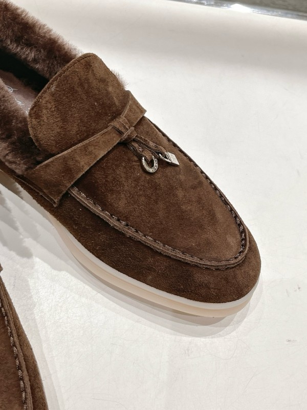 2024 Women LP Brown Suede Loafer MJ00300