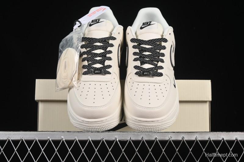 Nike Air Force 1 '07 Low Just Do It Gray Blue Denim Casual Sneakers - CS5288-012