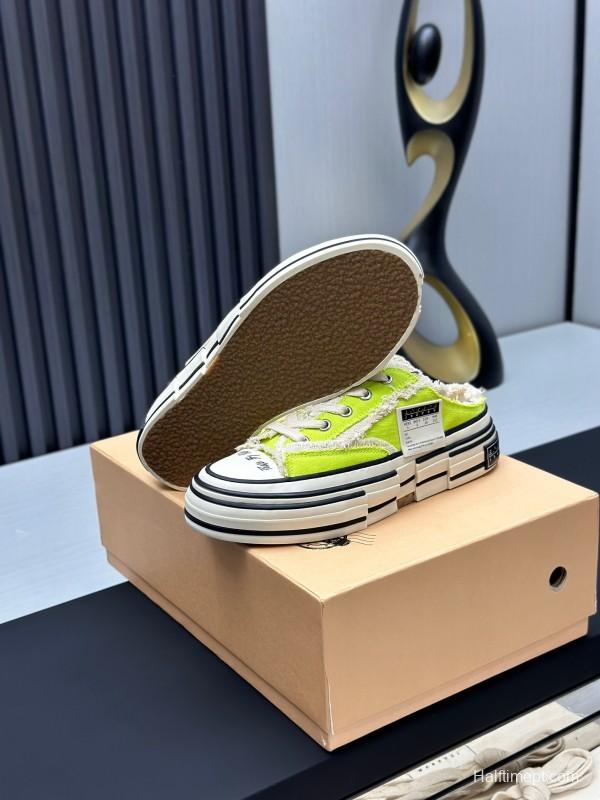 2025 Unisex XVESSEL Yellow White Canvas Plimsolls Vulcanized AS00240