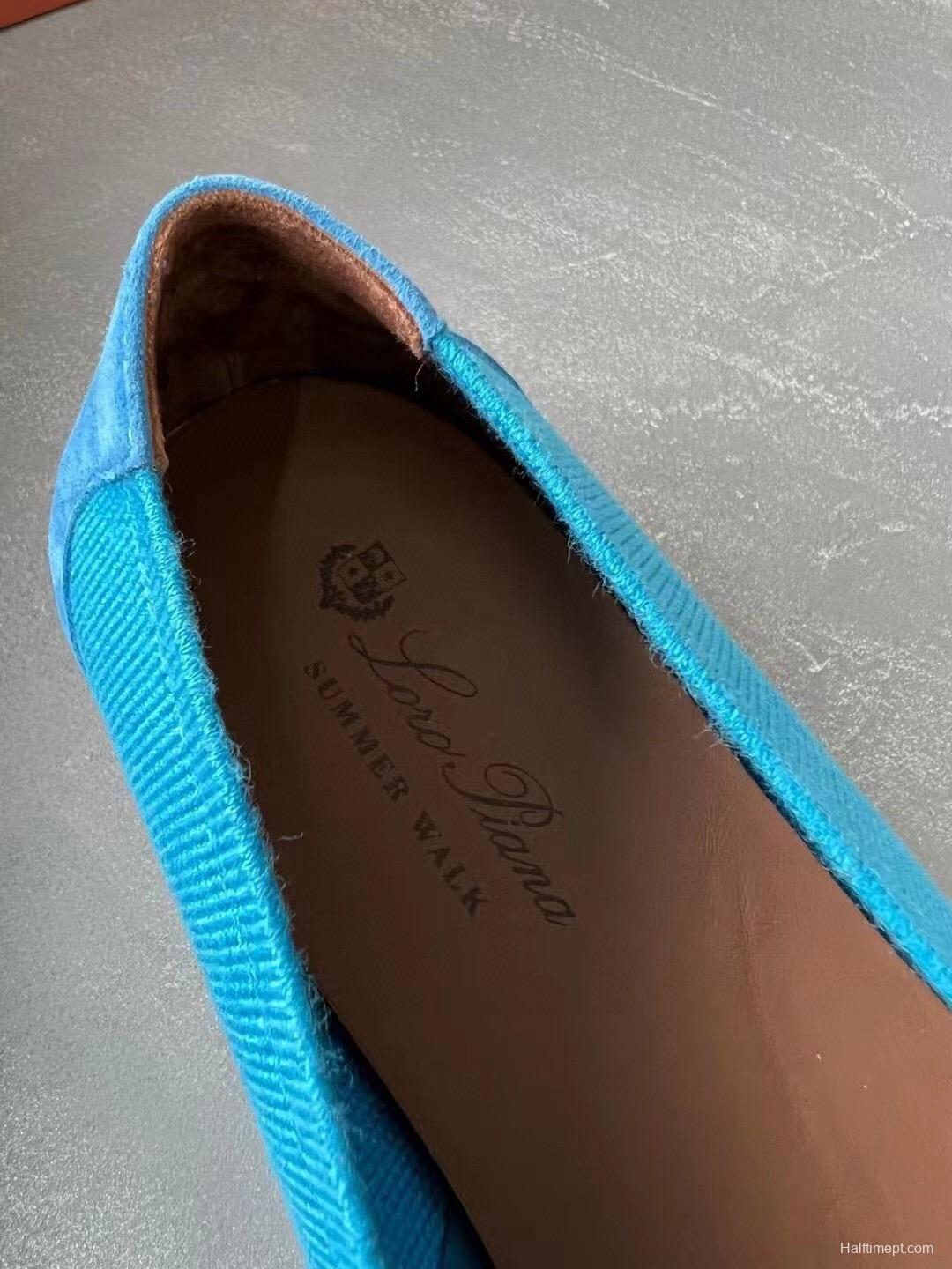 2025 Unisex Le Parmentier Blue Wool Blend Loafers AS00280